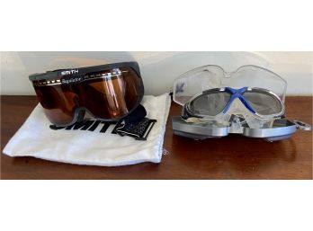 Smith Regulator Ski Goggles And Aqua Sphere Swim Goggles