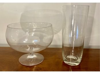 Orrefors Candy Dish Plus A Glass Vase