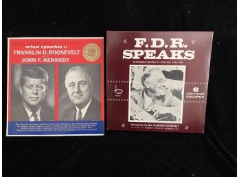 FDR Speeches Box Set And FDR & JFK Speeches LP Records