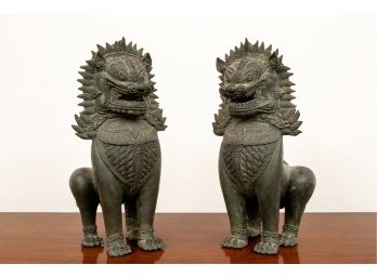 Pair Of Antique Asian Foo Lions
