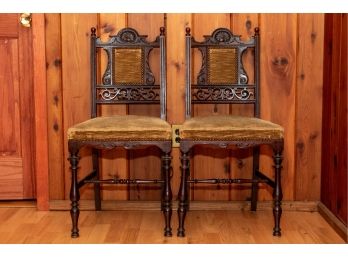 Late 19th Century Carved Mahogany Chairs