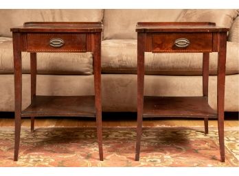 Pair Of Mahogany Two Tier Side Tables