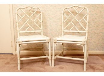 Mid 20th Century Bamboo And Rattan Chairs