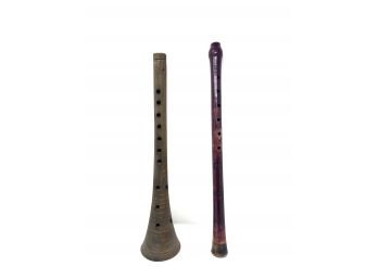 Pair Of African Wind Instruments