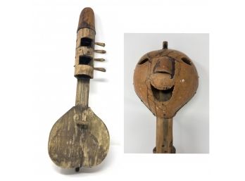 Carved African Stringed Instrument