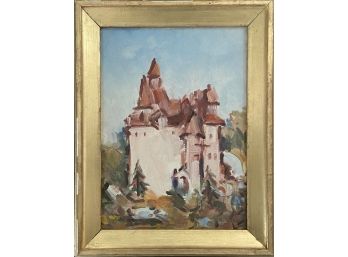 Impressionist Painting Of Draculas Castle