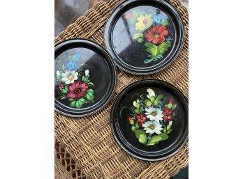 Hand Painted Russian Trays - Set Of 3