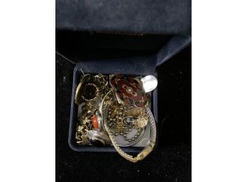 Small Jewelry Box Filled With Costume Jewelry