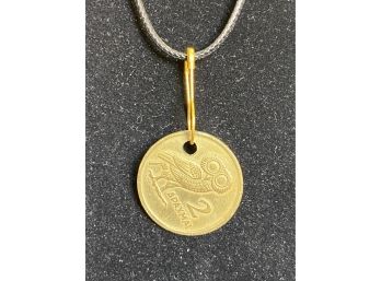 Greek Owl Coin Necklace