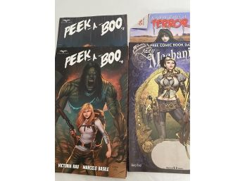 Comic Book 6 Pack, Bubba Ho Tep, Peek A Boo, Iron Maiden