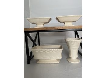 McCoy Vintage Footed Planter Set Of 4 In White