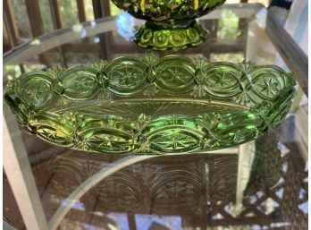 LE Smith Moon And Stars Green Candy Dish