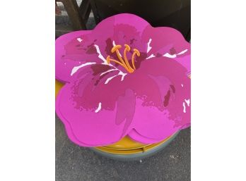 Hibiscus Plastic Placemats - Set Of 10