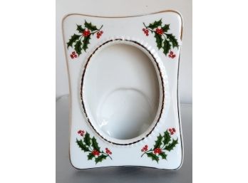 Beautiful Vintage Porcelain Holiday Photo Frame