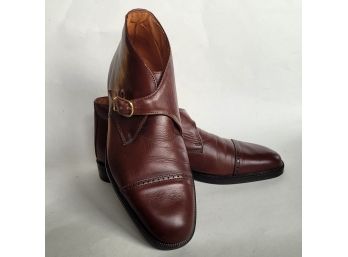 Italian Hand Made Men's Ankle Boot Monk Strap Style