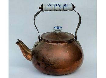 Vintage Copper Tea Kettle