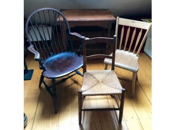 4  Vintage Items - 3 Chairs & 1 Table
