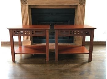 Pair Of Wooden Side Tables
