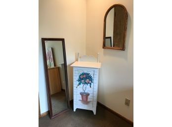 Mirrors And Painted Cabinet