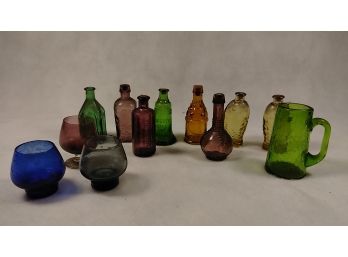 Vintage Miniature Bottles And Glasses