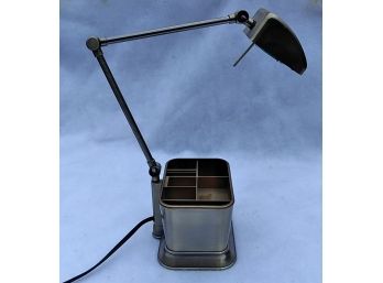 Metal Desktop Lamp And Organizer