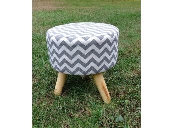 Grey And White Foot Stool