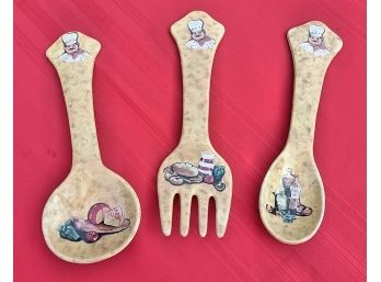 Chef Themed Hanging Spoons And Fork