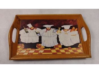Chef Themed Wooden Serving Tray