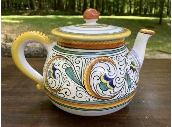 Hand Painted Made In Italy  Ceramica Tea Pot