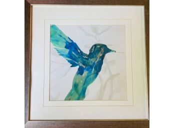 Print Of A Blue Bird Water Color Unsigned