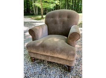 Nice Mitchell Gold Soft Brown Velour Chair