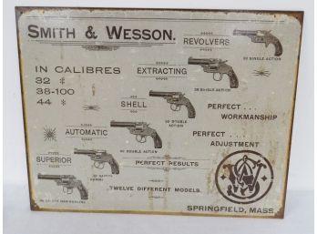 Smith & Wesson Small Arms Advertising Sign