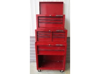 Stack On - 3 Piece Stacking Mechanic's Tool Chest On Wheels