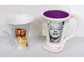 2 Marilyn Monroe Double Sided Collectible Mugs By The Estate Of Marilyn Monroe