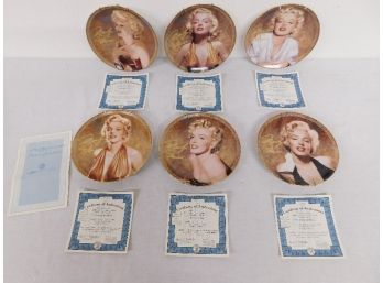 Love, Marilyn 6 Plate Collectible Series With COAs - J. Schwartz/ Bradford Exchange