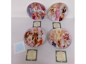 4 Marilyn Platinum Moments Collection Plates  With COAs By C. Notarile/ Bradford Exchange
