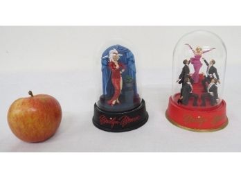 Marilyn Monroe 2 Collectible Snow Dome Style Figurines W/Music Boxes