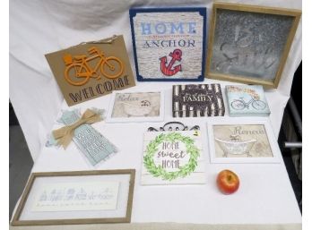 Mixed Lot Of Inspirational Thoughts Decorator Wall Hangings / Art