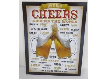 Cheers With Beers Sign, And How To Say It In Multiple Languages