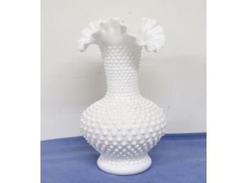 Fenton Hobnail Ruffled Edge Vase - Beautiful