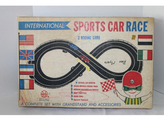 Marx International Sports Car Race 1960's Vintage Complete In Box
