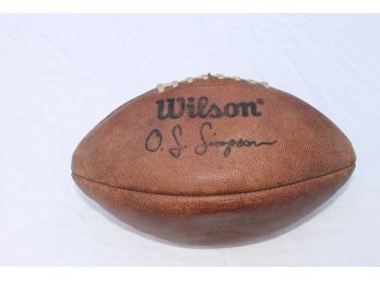 O.J. Simpson Signed Wilson Football F1391 - Rare