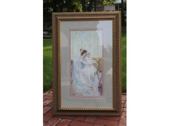 Ethan Allen Collectors Classics Signed Triple Matted Gold-Toned Framed Art Print