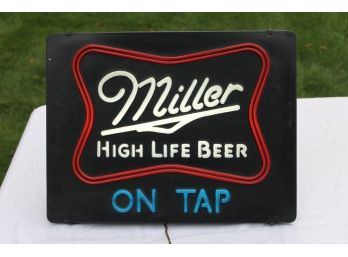 Vintage Working Miller High Life Beer On Tap Lighted Sign