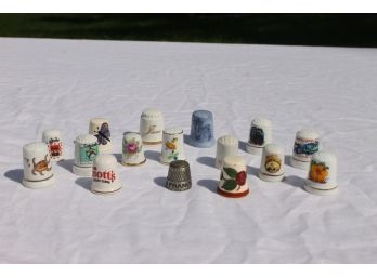 Nice Collection Of 16 Thimbles Including Goebel And Various Others