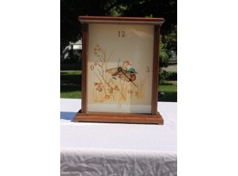 Ducks In Weeds Inspired Mantle Clock By Artist B.J. Sleeper