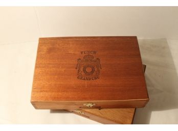 Cedar Punch Grand Cru Wood Cigar Boxes, Empty, Punch Imported Tobaccos, Britania Deluxe