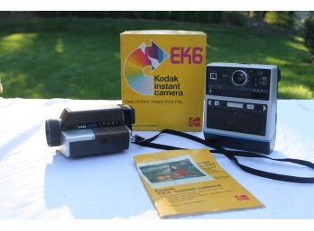 Kodak EK6 Instant Camera In Box & Kodak XL 33 Movie Camera