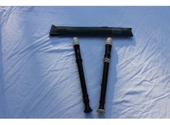 Set Of 2 Recorders - 1 Aulos And 1 Angel