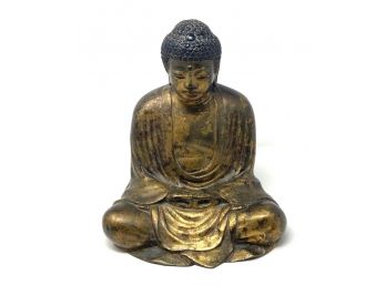 Gilt Cast Iron Buddha Statue